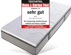 Beco Topper »Micro Medium Komfort, Komfortschaum , besonders langlebig, RG 35« Topper in 90x200 cm und weiteren Größen, punktelastischer Topper