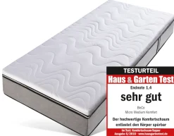Beco Topper »Micro Medium Komfort, Komfortschaum , besonders langlebig, RG 35« Topper in 90x200 cm und weiteren Größen, punktelastischer Topper