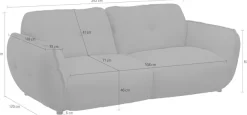 BETYPE 3-Sitzer »Be Fluffy moderner Love Seat, XXL Sofa, Mega Sofa« Softes Sitzgefühl, moderne Kedernaht, hochwertiger Bezug