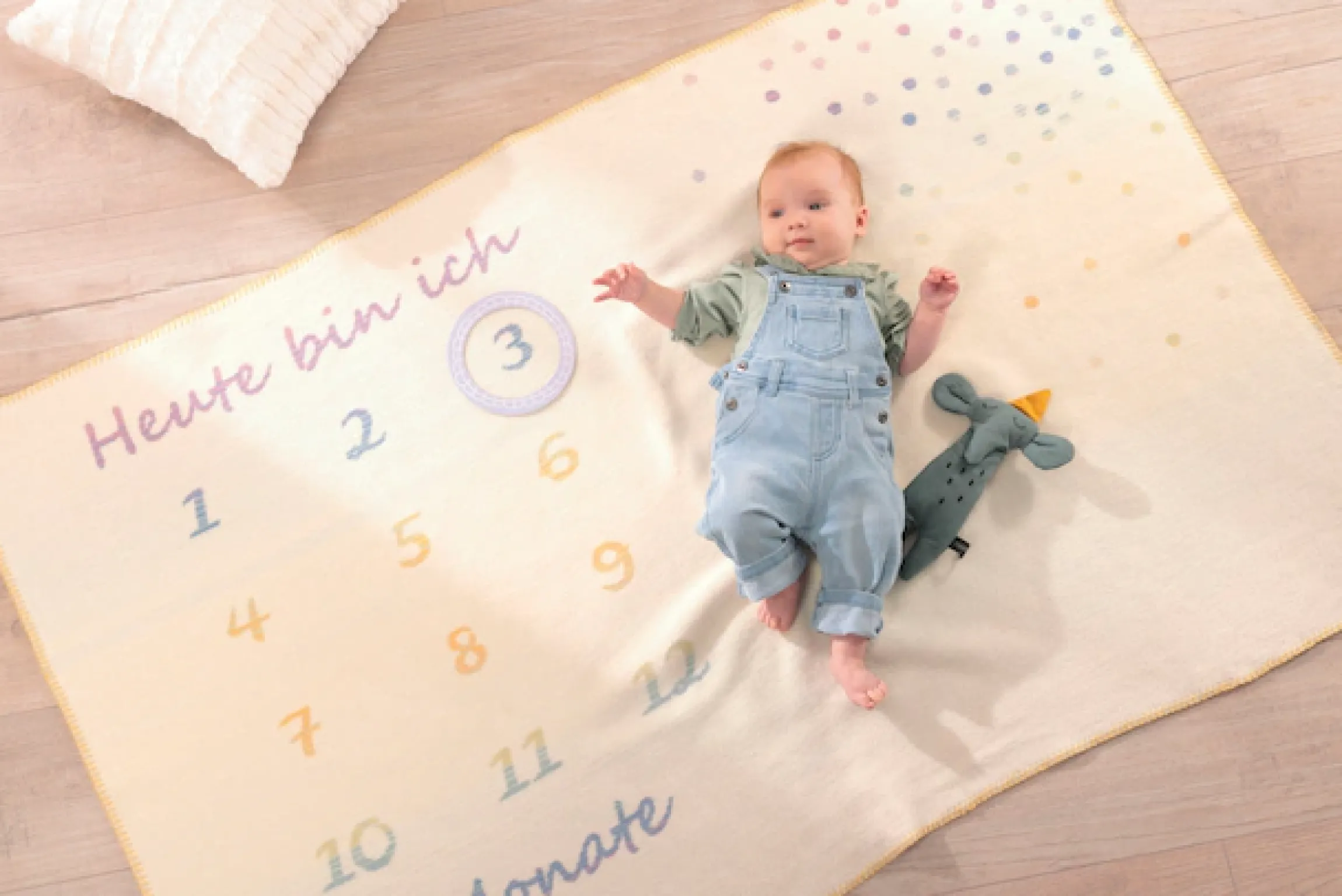 Biederlack Babydecke »Babydecke Milestone« Babydecke Milestone, die perfekte Fotodecke