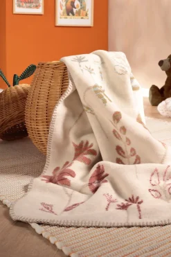 Biederlack Babydecke »Babydecke Wild Flowers« 75 x 100, mit Zierstich