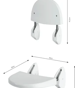 Bischof Duschklappsitz »Kläppi« belastbar bis 120 kg Wandbefestigung, platzsparend