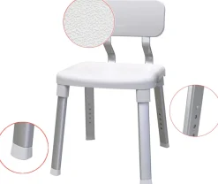 Bischof Dusch- und Badhocker »Splash Comfort« Mit Rückenlehne, Höhenverstellbar, TÜV/GS