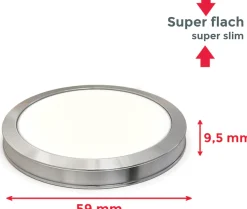 B.K.Licht Unterschrankleuchte LED-Board Warmweiß Schranklicht, Unterbauleuchte, flach, Aufputz-Strahler, Spots, 6er SET