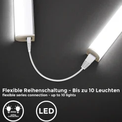 B.K.Licht Unterschrankleuchte »BK_UL1513 2er Set LED Unterbauleuchte, je 87,3cm, 15W, 1500lm, 4.000K« LED-Modul 2 Stk. Neutralweiß Lichtleiste mit neutralweißen Licht, erweiterbar durch Stecksystem