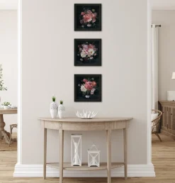 Bönninghoff Bild mit Rahmen »3er-Set gerahmte Bilder BLUMEN 3x23x23 cm – Deko modern« Blumen Set, 1 Stk. tlg. mehrteiliges Bilder-Set, harmonisch aufeinander abgestimmt