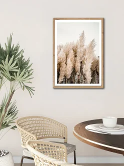 Bönninghoff Bild mit Rahmen »Wandbild gerahmt PAMPASGRAS 50x70 cm – Natürliches Gräsermotiv in« Gräser | Natur | Pflanzen | Pflanzenbilder 1 Stk. tlg. mit dekorativem Rahmen