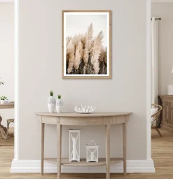 Bönninghoff Bild mit Rahmen »Wandbild gerahmt PAMPASGRAS 50x70 cm – Natürliches Gräsermotiv in« Gräser | Natur | Pflanzen | Pflanzenbilder 1 Stk. tlg. mit dekorativem Rahmen