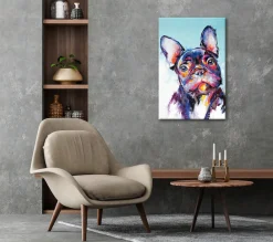 Bönninghoff Leinwandbild »Wandbild BULLDOGGE 60x90 cm – Leinwandbild Keilrahmen Deko modern« 1 Stk. tlg. auf Keilrahmen gespannt