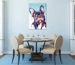 Bönninghoff Leinwandbild »Wandbild BULLDOGGE 60x90 cm – Leinwandbild Keilrahmen Deko modern« 1 Stk. tlg. auf Keilrahmen gespannt