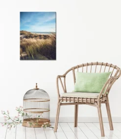Bönninghoff Leinwandbild »Wandbild DÜNEN UND MEER 46x61 cm – Leinwandbild Keilrahmen Deko modern« Düne | Strand 1 Stk. tlg. auf Keilrahmen gespannt