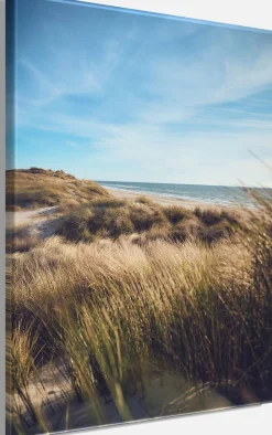 Bönninghoff Leinwandbild »Wandbild DÜNEN UND MEER 46x61 cm – Leinwandbild Keilrahmen Deko modern« Düne | Strand 1 Stk. tlg. auf Keilrahmen gespannt