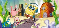 Bönninghoff Leinwandbild »Wandbild SPONGEBOB SPAZIERGANG 33x70 cm – Leinwandbild Keilrahmen Deko« Filmfiguren | Serien 1 Stk. tlg. auf Keilrahmen gespannt