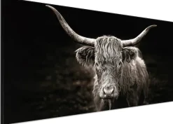Bönninghoff Leinwandbild »Wandbild HOCHLANDRIND XXL 90x200 cm – Leinwandbild Keilrahmen Deko« Kuhbilder 1 Stk. tlg. auf Keilrahmen gespannt