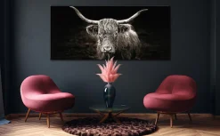 Bönninghoff Leinwandbild »Wandbild HOCHLANDRIND XXL 90x200 cm – Leinwandbild Keilrahmen Deko« Kuhbilder 1 Stk. tlg. auf Keilrahmen gespannt