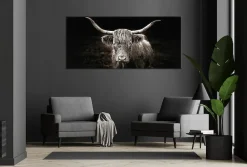 Bönninghoff Leinwandbild »Wandbild HOCHLANDRIND XXL 90x200 cm – Leinwandbild Keilrahmen Deko« Kuhbilder 1 Stk. tlg. auf Keilrahmen gespannt
