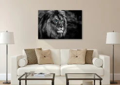Bönninghoff Leinwandbild »Wandbild LÖWE 78x118 cm – Leinwandbild Keilrahmen Deko modern« Löwen 1 Stk. tlg. auf Keilrahmen gespannt