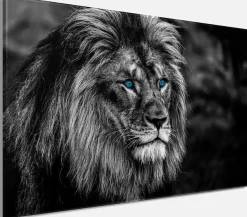 Bönninghoff Leinwandbild »Wandbild LÖWE 78x118 cm – Leinwandbild Keilrahmen Deko modern« Löwen 1 Stk. tlg. auf Keilrahmen gespannt
