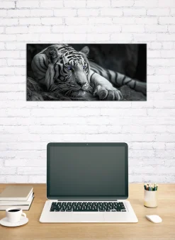 Bönninghoff Leinwandbild »Wandbild TIGER 33x70 cm – Leinwandbild Keilrahmen Deko modern« Raubkatzen | Tiere | Tiger | Wildtiere 1 Stk. tlg. auf Keilrahmen gespannt