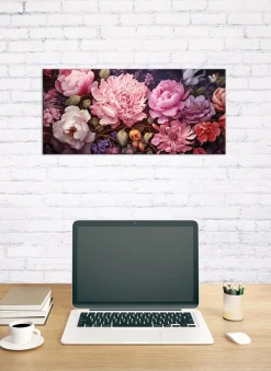 Bönninghoff Leinwandbild »Wandbild BLÜTEN 33x70 cm – Leinwandbild Keilrahmen Deko modern« Blumen | Blumenbilder | Natur | Pflanzen | Pflanzenbilder | Stillleben 1 Stk. tlg. auf Keilrahmen gespannt