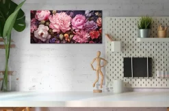 Bönninghoff Leinwandbild »Wandbild BLÜTEN 33x70 cm – Leinwandbild Keilrahmen Deko modern« Blumen | Blumenbilder | Natur | Pflanzen | Pflanzenbilder | Stillleben 1 Stk. tlg. auf Keilrahmen gespannt