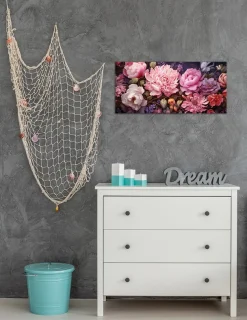 Bönninghoff Leinwandbild »Wandbild BLÜTEN 33x70 cm – Leinwandbild Keilrahmen Deko modern« Blumen | Blumenbilder | Natur | Pflanzen | Pflanzenbilder | Stillleben 1 Stk. tlg. auf Keilrahmen gespannt