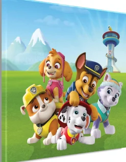 Bönninghoff Leinwandbild »Wandbild PAW PATROL 35x35 cm – Leinwandbild Keilrahmen Deko modern« Filmfiguren 1 Stk. tlg. auf Keilrahmen gespannt