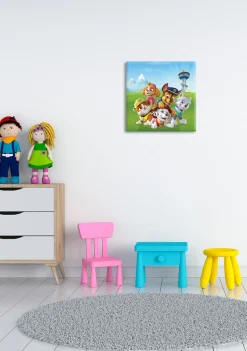 Bönninghoff Leinwandbild »Wandbild PAW PATROL 35x35 cm – Leinwandbild Keilrahmen Deko modern« Filmfiguren 1 Stk. tlg. auf Keilrahmen gespannt