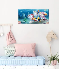 Bönninghoff Leinwandbild »Wandbild PAW PATROL – SEA 33x70 cm – Leinwandbild Keilrahmen Deko« Hunde | Paw Patrol | Unterwasserwelt 1 Stk. tlg. auf Keilrahmen gespannt