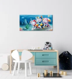 Bönninghoff Leinwandbild »Wandbild PAW PATROL – SEA 33x70 cm – Leinwandbild Keilrahmen Deko« Hunde | Paw Patrol | Unterwasserwelt 1 Stk. tlg. auf Keilrahmen gespannt