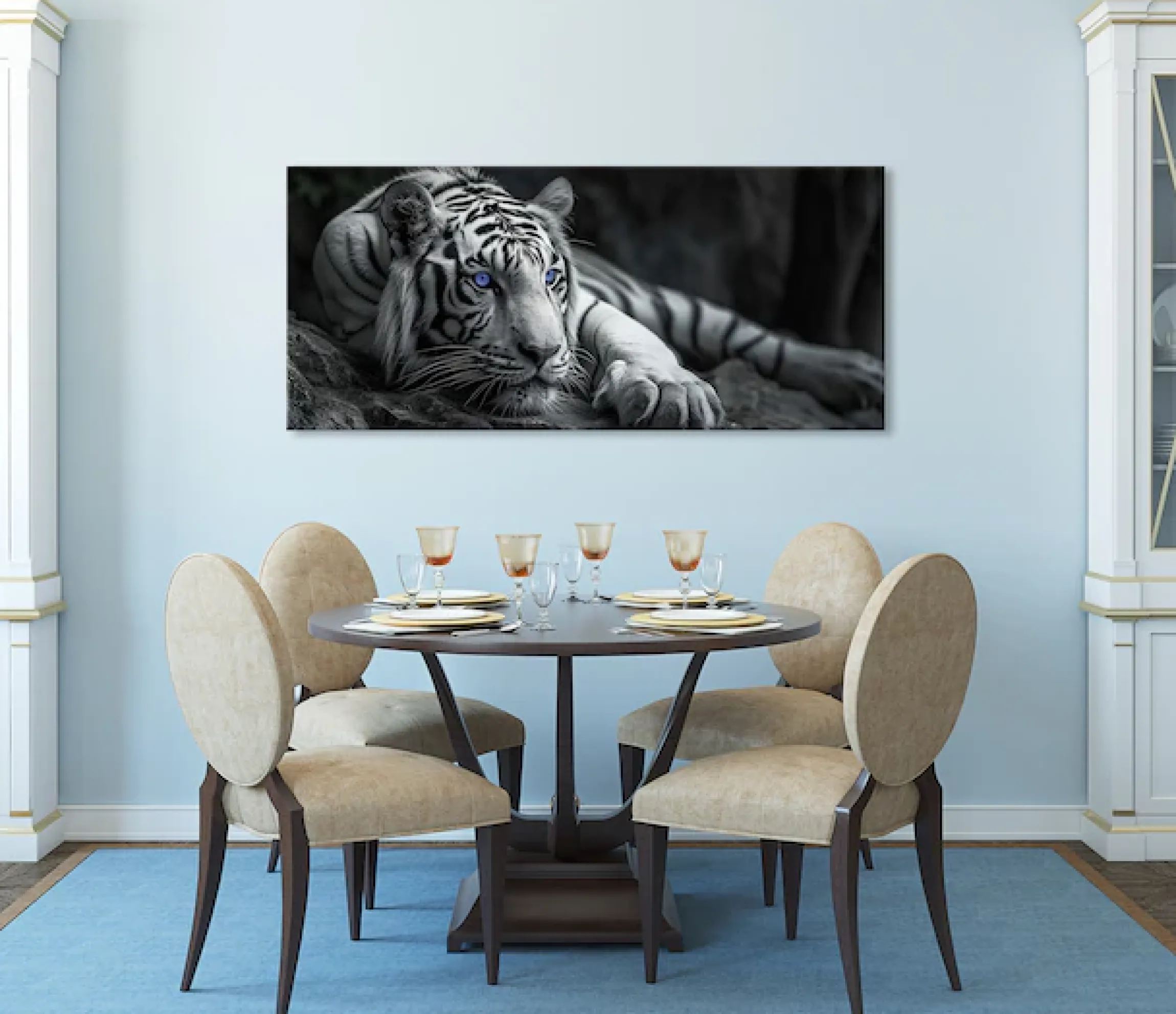 Bönninghoff Leinwandbild »Wandbild TIGER XXL 60x140 cm – Leinwandbild Keilrahmen Deko modern« Raubkatzen | Tiere | Tiger | Wildtiere 1 Stk. tlg. auf Keilrahmen gespannt