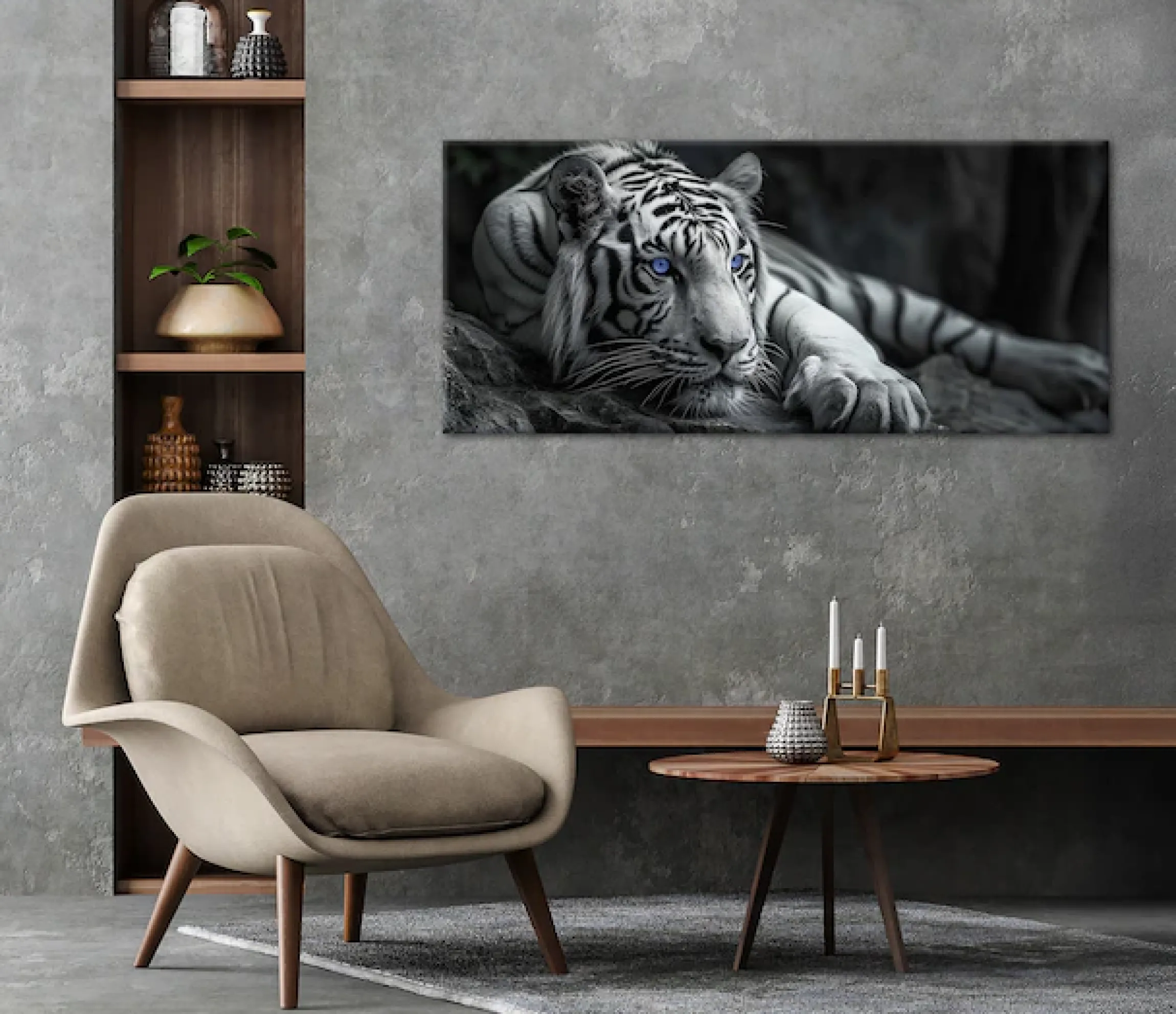 Bönninghoff Leinwandbild »Wandbild TIGER XXL 60x140 cm – Leinwandbild Keilrahmen Deko modern« Raubkatzen | Tiere | Tiger | Wildtiere 1 Stk. tlg. auf Keilrahmen gespannt