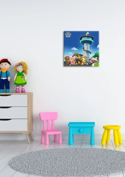 Bönninghoff Leinwandbild »Wandbild PAW PATROL 35x35 cm – Leinwandbild Keilrahmen Deko modern« Filmfiguren 1 Stk. tlg. auf Keilrahmen gespannt