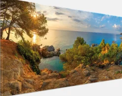 Bönninghoff Leinwandbild »Wandbild COSTA BRAVA SPANIEN 50x100 cm – Leinwandbild Keilrahmen Deko« Mallorca 1 Stk. tlg. auf Keilrahmen gespannt
