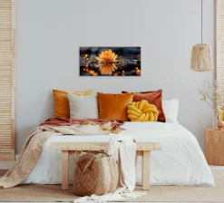 Bönninghoff Leinwandbild »Wandbild LOTUSBLUME 33x70 cm – Leinwandbild Keilrahmen Deko modern« Blumen | Blumenbilder | Natur | Pflanzen | Pflanzenbilder | Stillleben 1 Stk. tlg. auf Keilrahmen gespannt