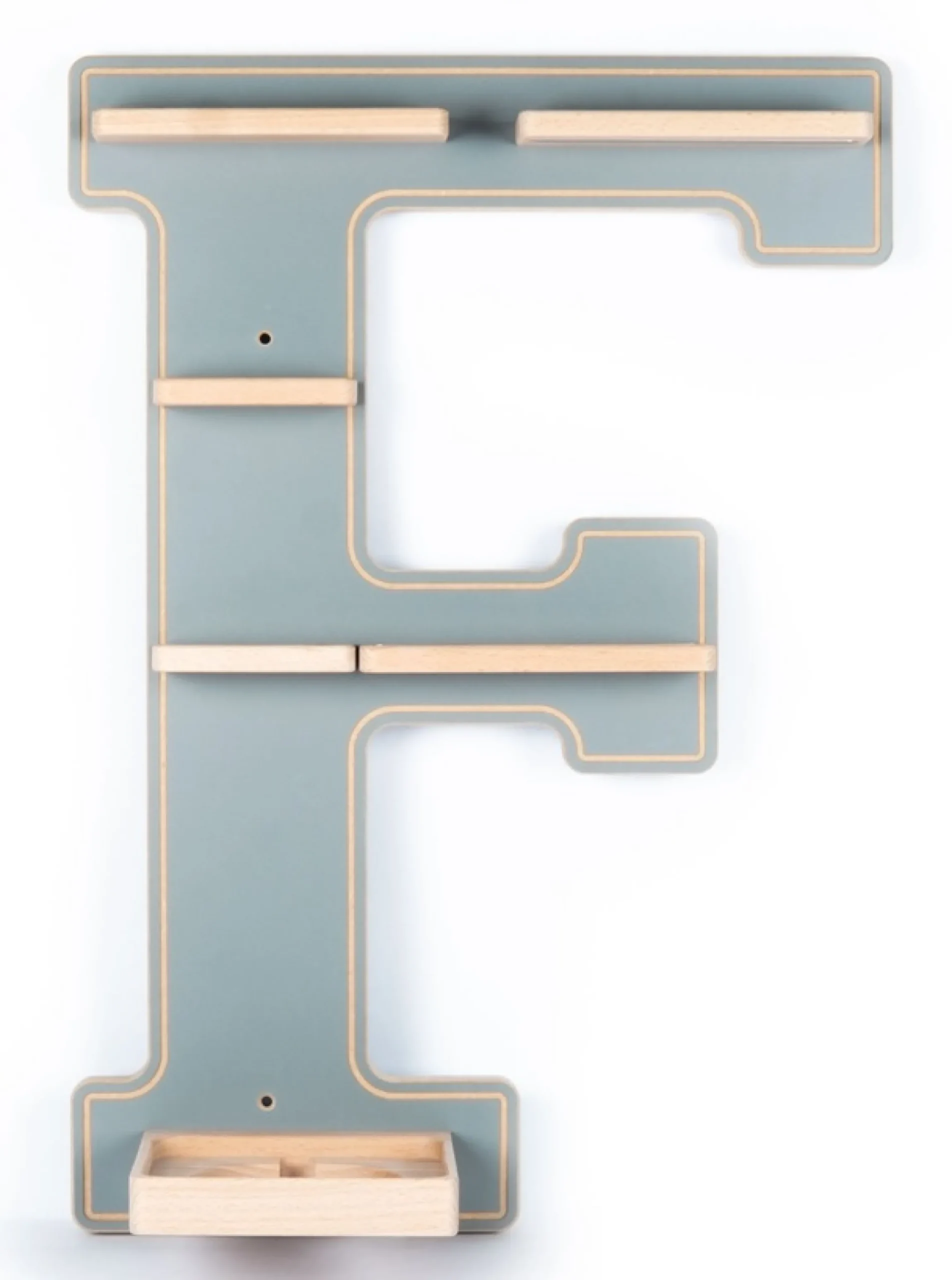 Boarti Wandregal »Holz Regal Buchstabe F für Toniebox Tonies Figuren« 1 Stk. tlg.
