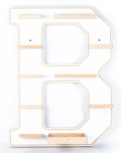 Boarti Wandregal »Holz Regal Buchstabe B für Toniebox Tonies Figuren« 1 Stk. tlg.