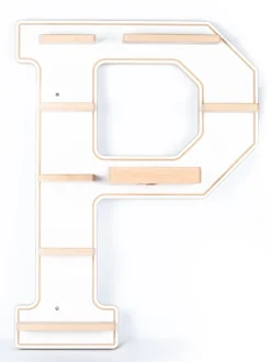 Boarti Wandregal »Holz Regal Buchstabe P für Toniebox Tonies Figuren« 1 Stk. tlg.