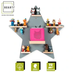 Boarti Wandregal »Regal Holz Stern Kinder Toniebox Tonies Figuren« 1 Stk. tlg.