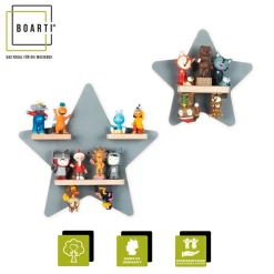 Boarti Wandregal »Regal Holz Stern Kinder Toniebox Tonies Figuren« 2 Stk. tlg.
