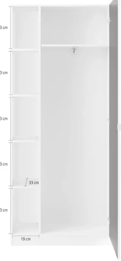 borchardt Möbel Garderobenschrank »Dolly« Höhe 185 cm
