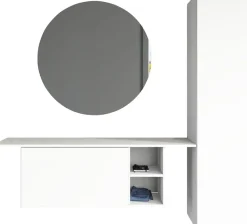 borchardt Möbel Garderoben-Set »Toledo, moderne Garderobe mit Spiegel, Schminktisch mit Regalfächern« Komplett-Set,