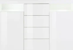 borchardt Möbel Highboard »Kapstadt mit Push-to-open-Funktion, Hochglanzdekor, Kommode, Sideboard« Breite 139 cm, 2 Türen, 4 Schubkästen, Modernes Design made in Germany