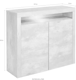borchardt Möbel Highboard »Santa Fé, Kommode mit moderner Rahmenoptik, Breite 107 cm« Breite 107 cm