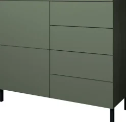 borchardt Möbel Kommode »Haama, modern, grifflos, Metallfüße, praktisch,2 Türen« Push-To-Open, verstellbare Einlegeböden, viel Stauraum, Breite 93cm