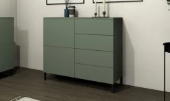 borchardt Möbel Kommode »Haama, modern, grifflos, Metallfüße, praktisch,2 Türen« Push-To-Open, verstellbare Einlegeböden, viel Stauraum, Breite 93cm