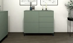 borchardt Möbel Kommode »Haama, modern, grifflos, Metallfüße, praktisch,2 Türen« Push-To-Open, verstellbare Einlegeböden, viel Stauraum, Breite 93cm