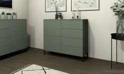 borchardt Möbel Kommode »Haama, modern, grifflos, Metallfüße, praktisch,2 Türen« Push-To-Open, verstellbare Einlegeböden, viel Stauraum, Breite 93cm