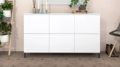 borchardt Möbel Kommode »Haama, Sideboard mit Metallfüßen, Push-to-open-Technik, Breite 139 cm« viel Stauraum, verstellbare Böden
