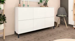 borchardt Möbel Kommode »Haama, Sideboard mit Metallfüßen, Push-to-open-Technik, Breite 139 cm« viel Stauraum, verstellbare Böden